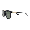Polarized Fancy Gentlemans Horn Rim Sleek Plastic Rectangle Sunglasses