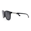 Polarized Fancy Gentlemans Horn Rim Sleek Plastic Rectangle Sunglasses