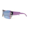 Womens Wrap Rimless Shield Plastic 80s Color Mirror Sunglasses