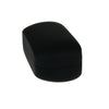 All Black Leather Pill Shape Clam Shell Eyewear Hard Case