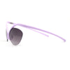 Unique Super High Temple Plastic Half Rim Oval Cat Eye Sunglasses