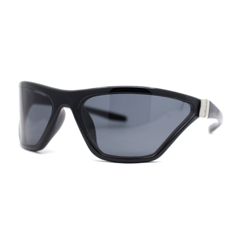 Womens 90s Sport Fashion Triangular Shape Wrap Plastic Sunglasses