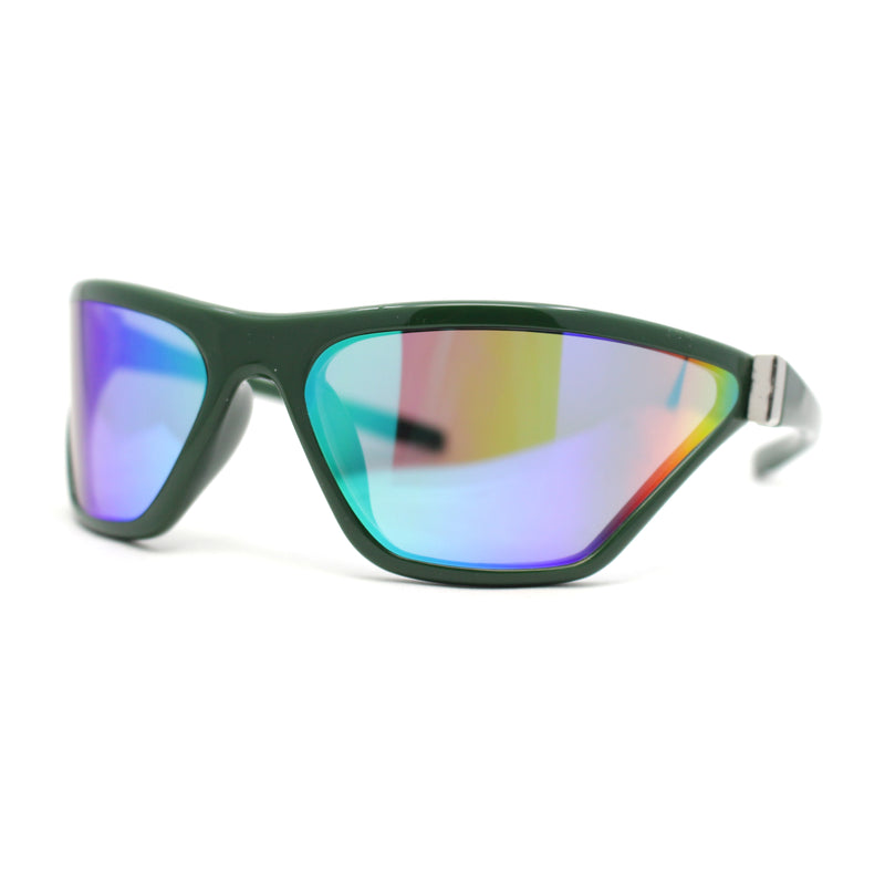 Womens 90s Sport Fashion Triangular Shape Wrap Plastic Sunglasses