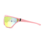 Womens 90s Sport Fashion Triangular Shape Wrap Plastic Sunglasses