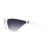 Womens 90s Sport Fashion Triangular Shape Wrap Plastic Sunglasses