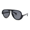 Asymmetrical Swirl Top Bridge Plastic Retro Racer Sunglasses