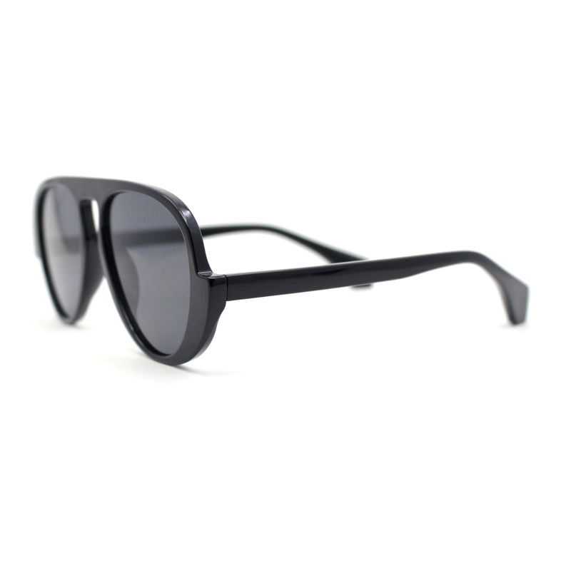 Asymmetrical Swirl Top Bridge Plastic Retro Racer Sunglasses