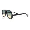 Asymmetrical Swirl Top Bridge Plastic Retro Racer Sunglasses