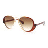 Asymmetrical Swirl Top Bridge Plastic Retro Racer Sunglasses