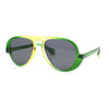 Asymmetrical Swirl Top Bridge Plastic Retro Racer Sunglasses