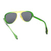 Asymmetrical Swirl Top Bridge Plastic Retro Racer Sunglasses