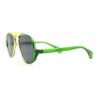 Asymmetrical Swirl Top Bridge Plastic Retro Racer Sunglasses