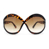 Womens Oversized Round Butterfly Designer Fashion Luxury Plastic Sunglasses