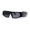 Womens Exaggerated Thick Temple Mod Narrow Rectangle Plastic Sunglasses