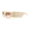 Womens Exaggerated Thick Temple Mod Narrow Rectangle Plastic Sunglasses