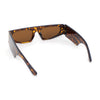 Womens Exaggerated Thick Temple Mod Narrow Rectangle Plastic Sunglasses