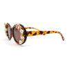 Womens Flower Vine Rhinestone Jewel Trim Oval Round Plastic Bling Sunglasses