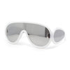 Retro Side Visor Lens Arm Plastic Shield Racer Oversized Sunglasses