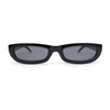 Mod Narrow Rectangular Luxury 20s Cat Eye Plastic Sunglasses