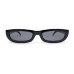 Mod Narrow Rectangular Luxury 20s Cat Eye Plastic Sunglasses