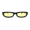 Mod Narrow Rectangular Luxury 20s Cat Eye Plastic Sunglasses