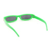Mod Narrow Rectangular Luxury 20s Cat Eye Plastic Sunglasses