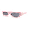 Mod Narrow Rectangular Luxury 20s Cat Eye Plastic Sunglasses