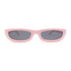 Mod Narrow Rectangular Luxury 20s Cat Eye Plastic Sunglasses