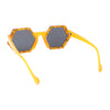 Womens Retro Chic Octagonal Plastic Mod Fashion Sunglasses