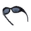 Womens Rhinestone Jewel Lens Trim Sport Wrap Flaming Plastic Sunglasses