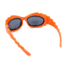 Womens Rhinestone Jewel Lens Trim Sport Wrap Flaming Plastic Sunglasses