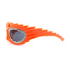 Womens Rhinestone Jewel Lens Trim Sport Wrap Flaming Plastic Sunglasses