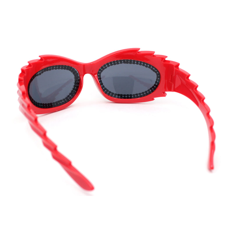 Womens Rhinestone Jewel Lens Trim Sport Wrap Flaming Plastic Sunglasses