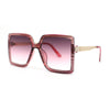 Womens Designer Fashion Rhinestone Bling Butterfly Rectangle Diva Sunglasses