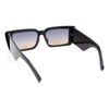 Womens Mod Rectangle Cat Eye Sleek Minimal Plastic Sunglasses