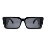 Womens Mod Rectangle Cat Eye Sleek Minimal Plastic Sunglasses