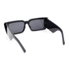 Womens Mod Rectangle Cat Eye Sleek Minimal Plastic Sunglasses