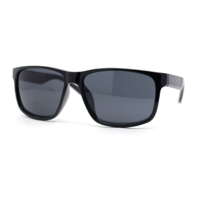 Classic Mens Sport Horn Rim Plastic Rectangular Sunglasses