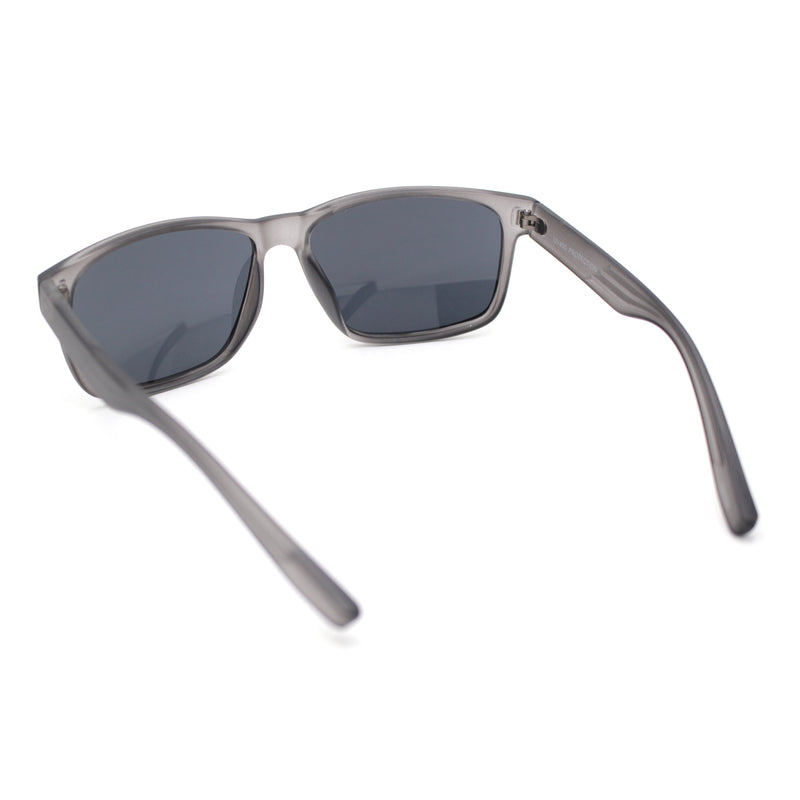 Classic Mens Sport Horn Rim Plastic Rectangular Sunglasses