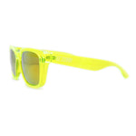 Kush Color Mirror Mens Sport Horn Rim Rectangle Plastic Sunglasses