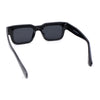 Womens Mod Narrow Rectangle Thick Plastic Horn Rim Sunglasses