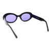 Womens Iconic Mod Thick Plastic Oval Round Classic Sunglasses