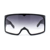 XL Oversized Shield Rectangle Super Thick Temple Plastic Sport Sunglasses