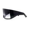 XL Oversized Shield Rectangle Super Thick Temple Plastic Sport Sunglasses