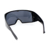 XL Oversized Shield Rectangle Super Thick Temple Plastic Sport Sunglasses