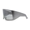 XL Oversized Shield Rectangle Super Thick Temple Plastic Sport Sunglasses