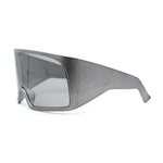 XL Oversized Shield Rectangle Super Thick Temple Plastic Sport Sunglasses