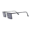 Mod Flat Top Square Rectangle Metal Rim Retro Fashion Sunglasses