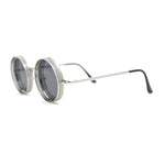 Round Circle Lens Dimensional Binocular Rim Metal Frame Hustler Sunglasses
