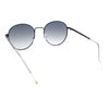 Retro Nerdy Round Thick Metal Rim Fashion Sunglasses